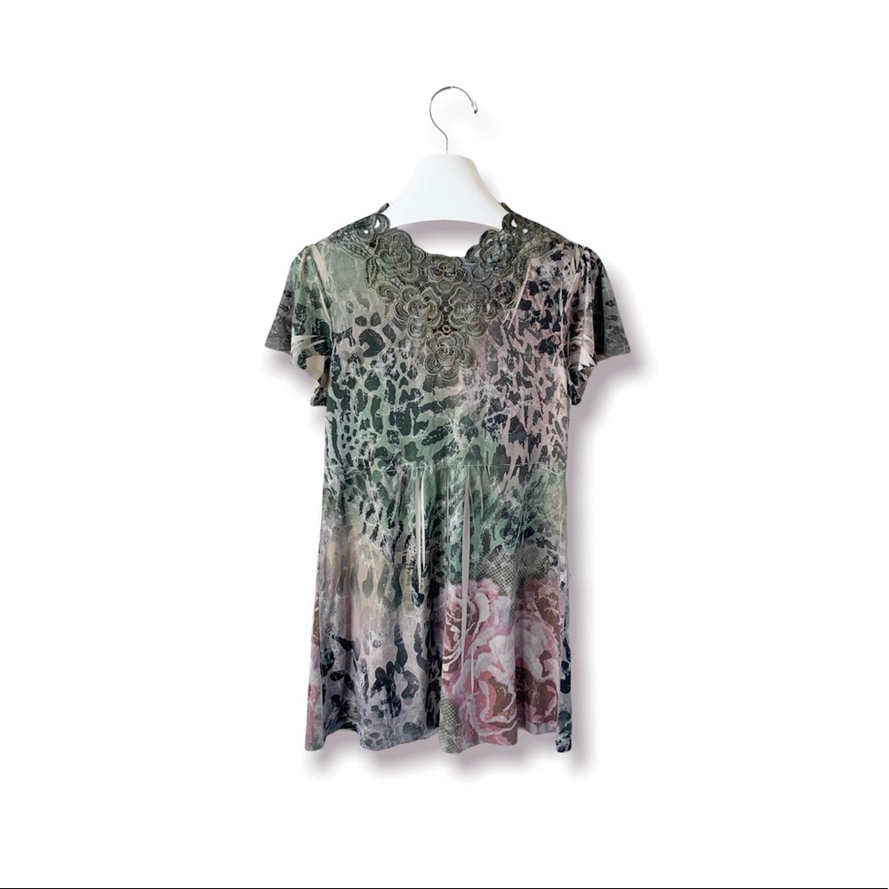 Unity Short Sleeve Blouse Top Size Small Petite S… - image 2